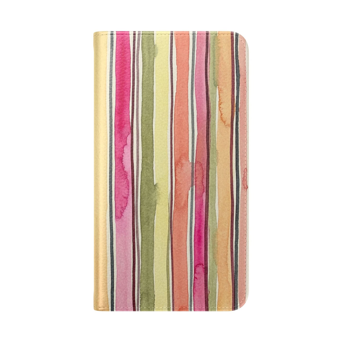 Summer Stripe Vegan Leather Flip Case