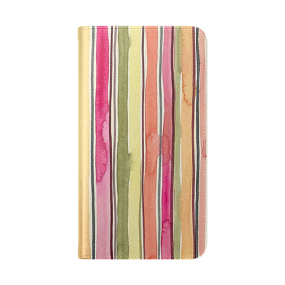 Summer Stripe Vegan Leather Flip Case