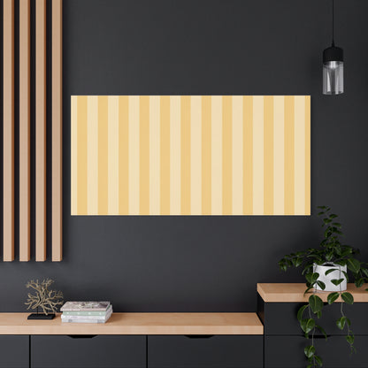 Buttercup Stripe Stretched Canvas Wall Art