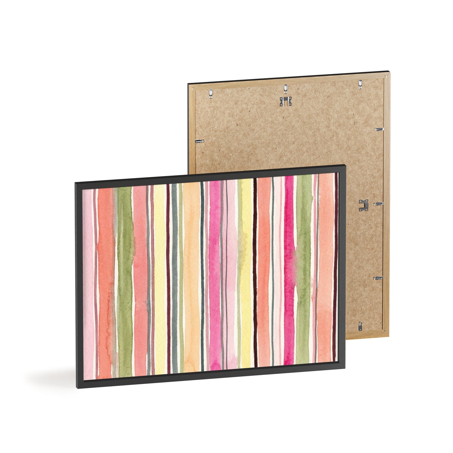 Summer Stripe Wood Framed Posters