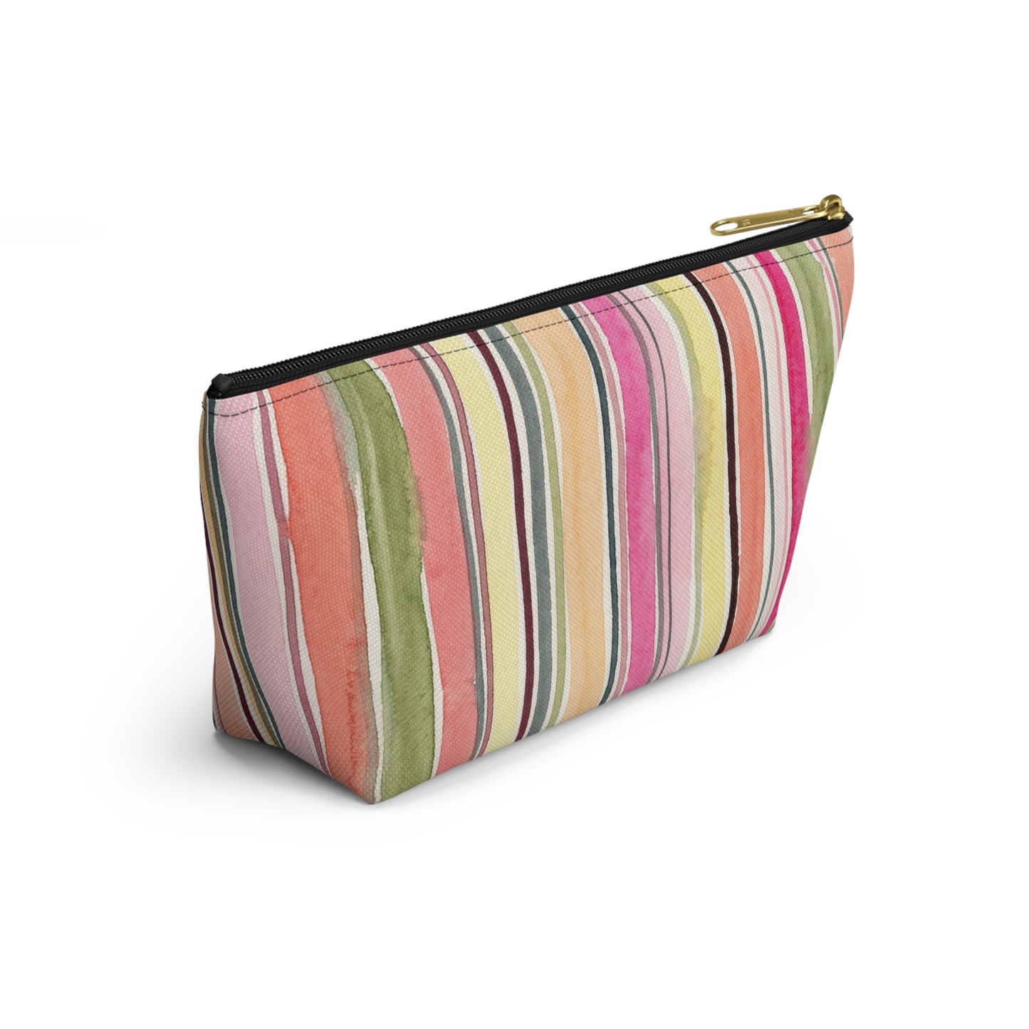 Summer Stripe Accessory Pouch with T-bottom
