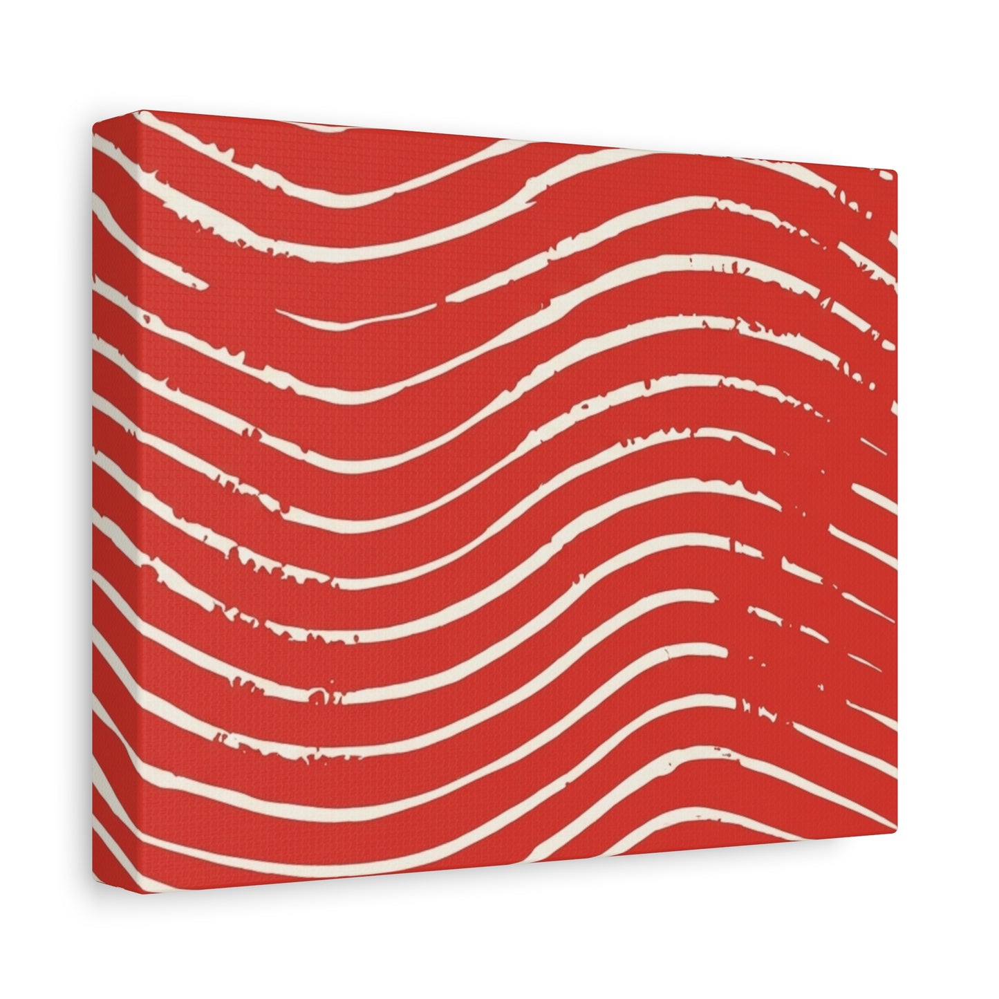 Scarlet Tide Stretched Canvas Wall Art