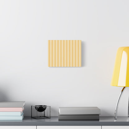 Buttercup Stripe Stretched Canvas Wall Art
