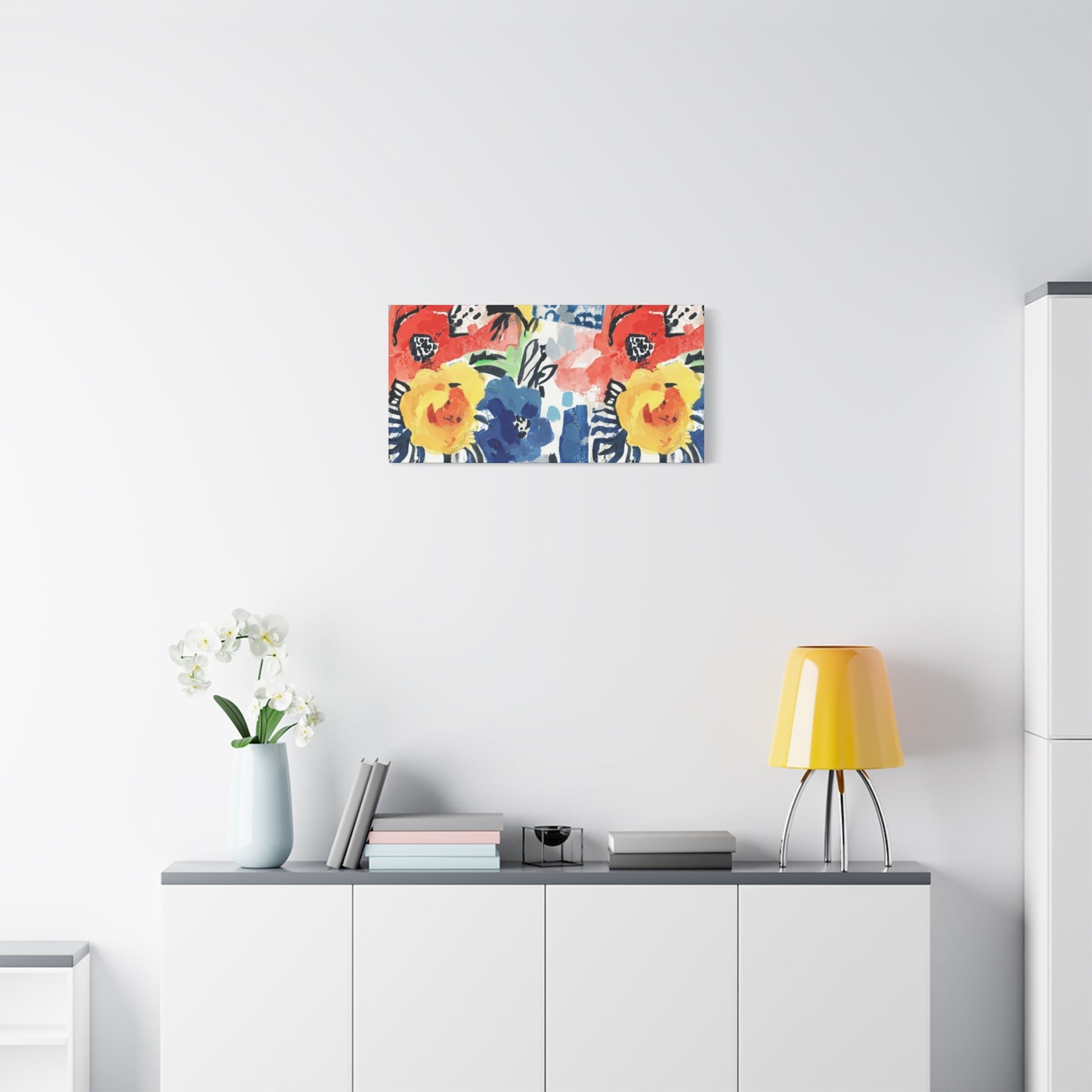 Abstract Flora Stretched Canvas Wall Art