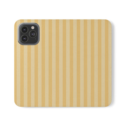 Buttercup Stripe Vegan Leather Flip Case