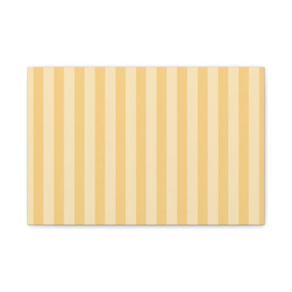 Buttercup Stripe Stretched Canvas Wall Art