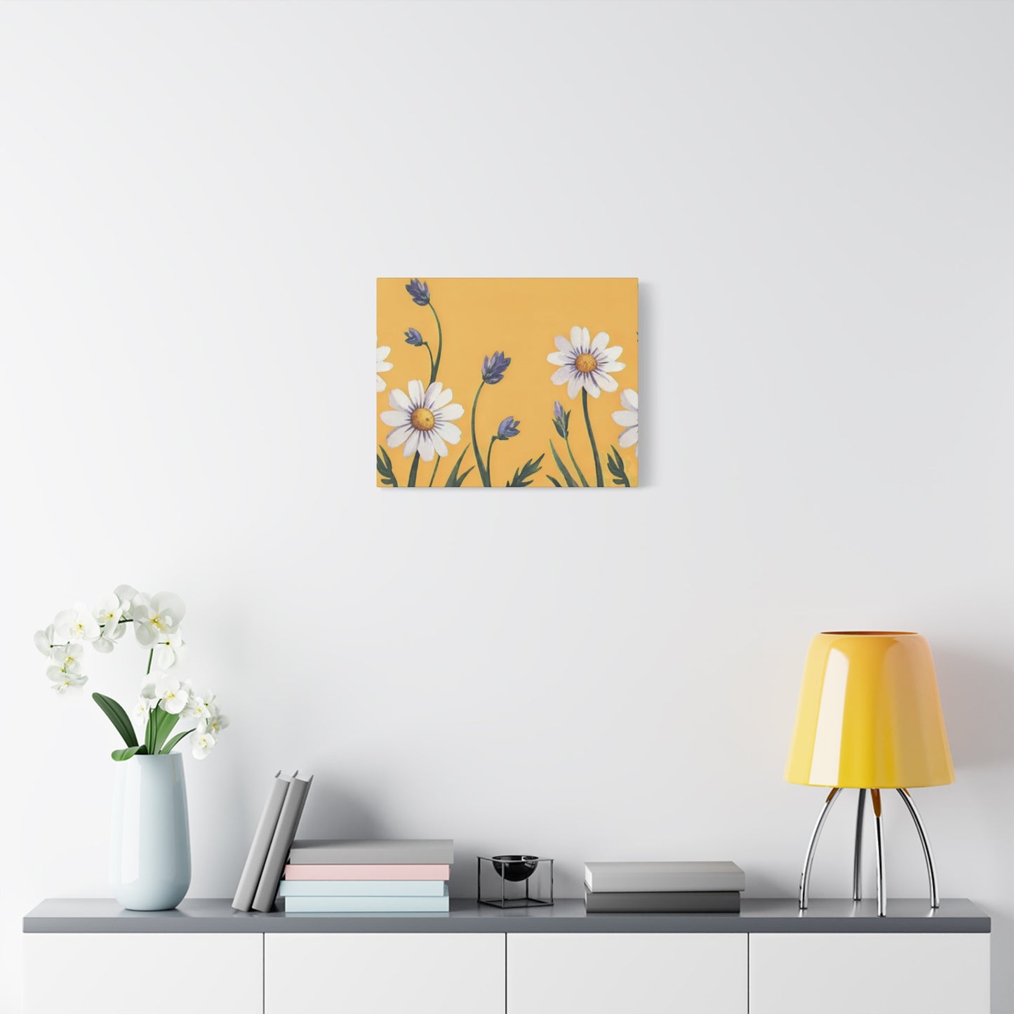 Spring Daisies Stretched Canvas Wall Art