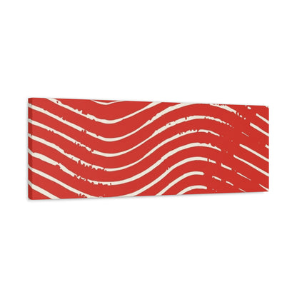 Scarlet Tide Stretched Canvas Wall Art