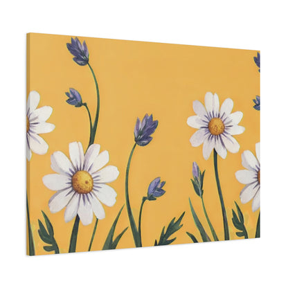 Spring Daisies Stretched Canvas Wall Art