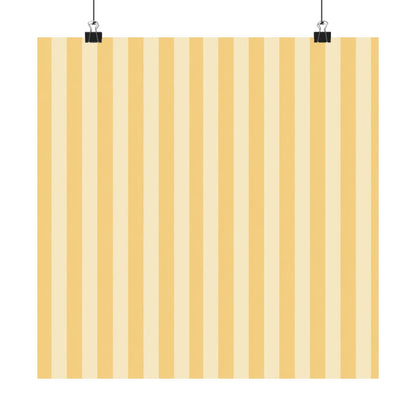 Buttercup Stripe Art Poster