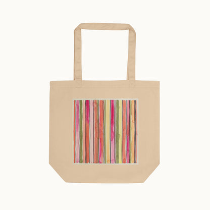 Summer Stripe Eco Tote Bag — Square