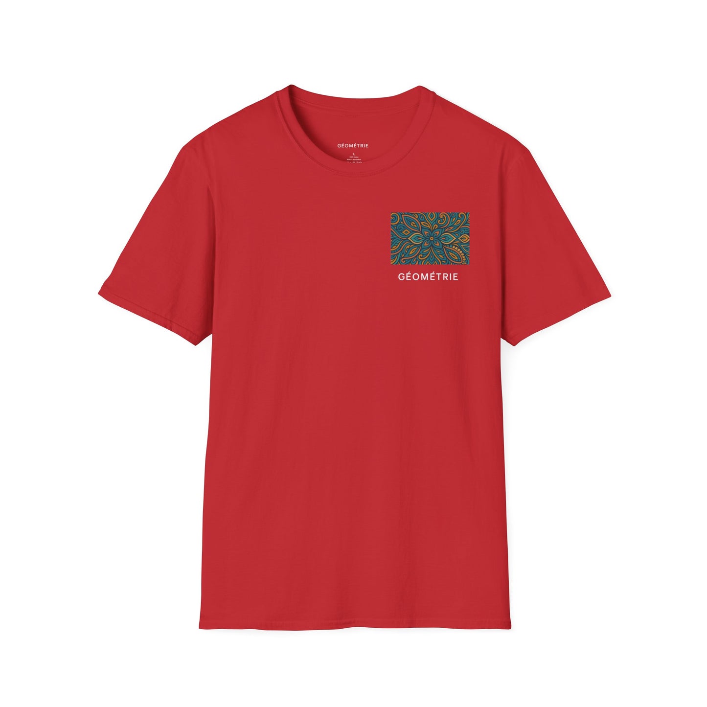 Geo Pattern Unisex Softstyle T-Shirt | Casual Everyday Tee, Graphic Shirt, Gift for Him/Her, Trendy Wear, Artsy Style (Pattern 04)