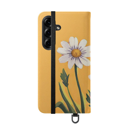 Spring Daisies Vegan Leather Flip Case