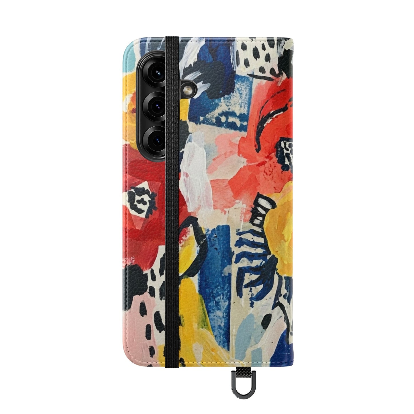Abstract Flora Vegan Leather Flip Case
