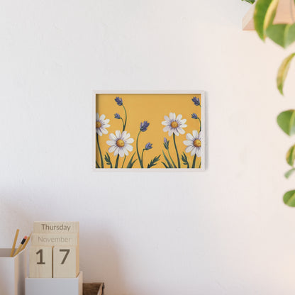 Spring Daisies Wood Framed Posters