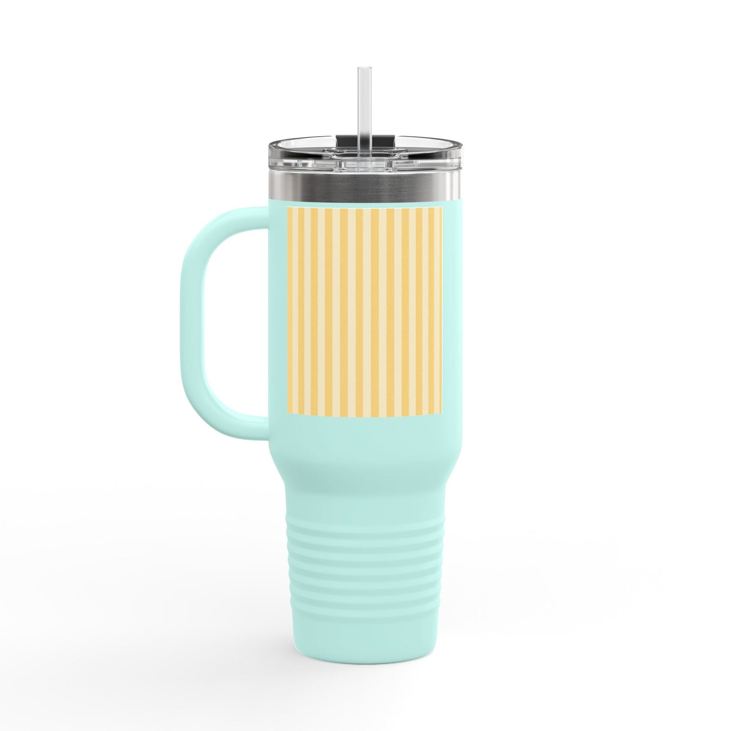 Buttercup Stripe 40oz Insulated Travel Mug