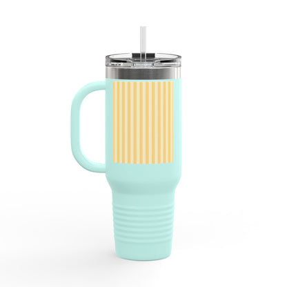 Buttercup Stripe 40oz Insulated Travel Mug