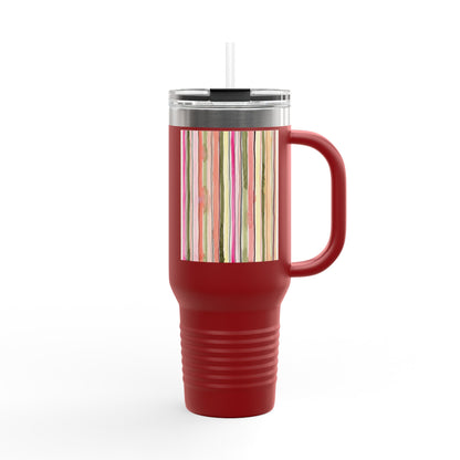 Summer Stripe 40oz Insulated Travel Mug