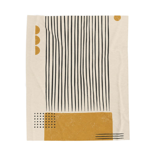 Ochre Cadence Velveteen Plush Blanket