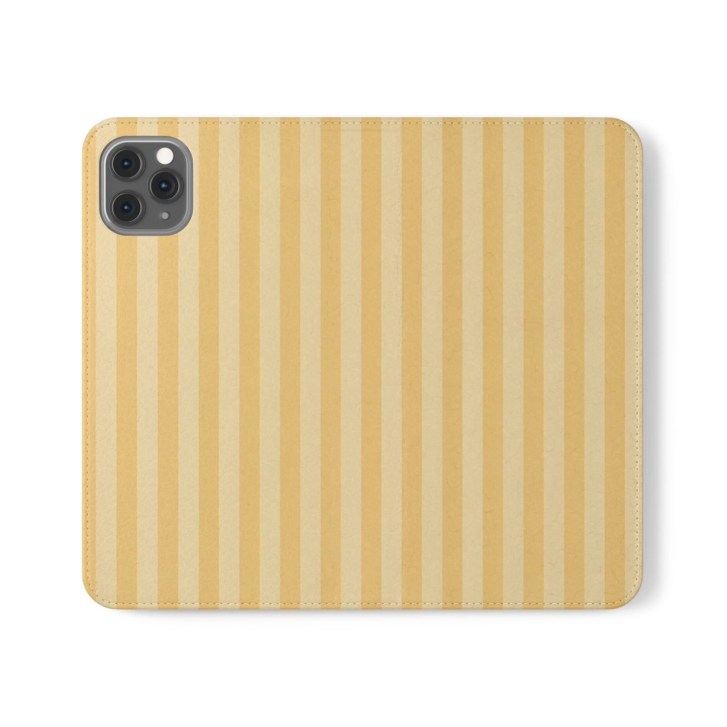Buttercup Stripe Vegan Leather Flip Case