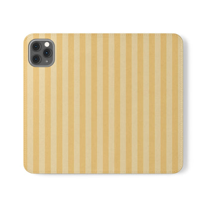 Buttercup Stripe Vegan Leather Flip Case