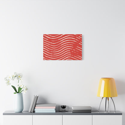Scarlet Tide Stretched Canvas Wall Art