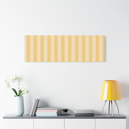 Buttercup Stripe Stretched Canvas Wall Art