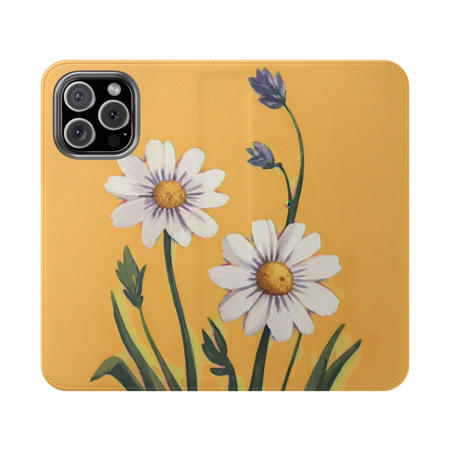Spring Daisies Vegan Leather Flip Case