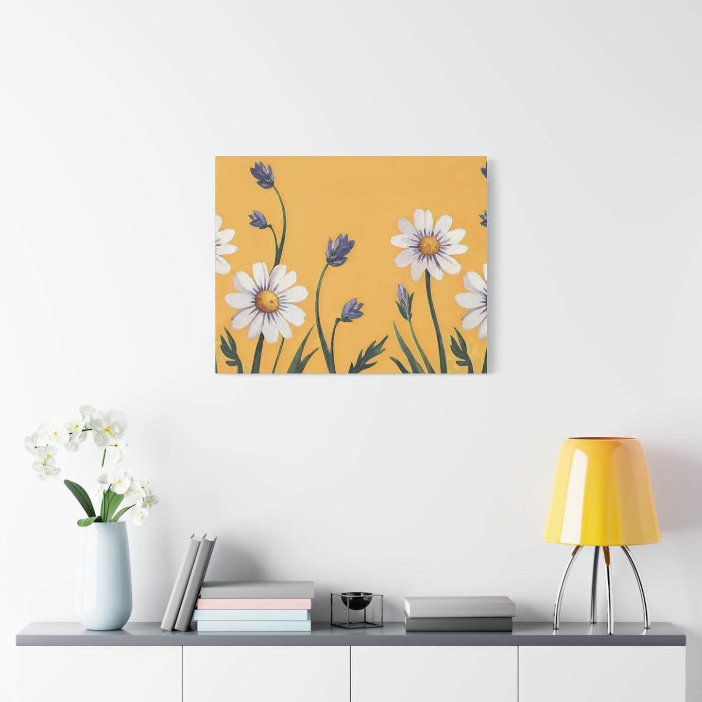 Spring Daisies Stretched Canvas Wall Art