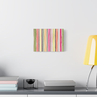 Summer Stripe Stretched Canvas Wall Art