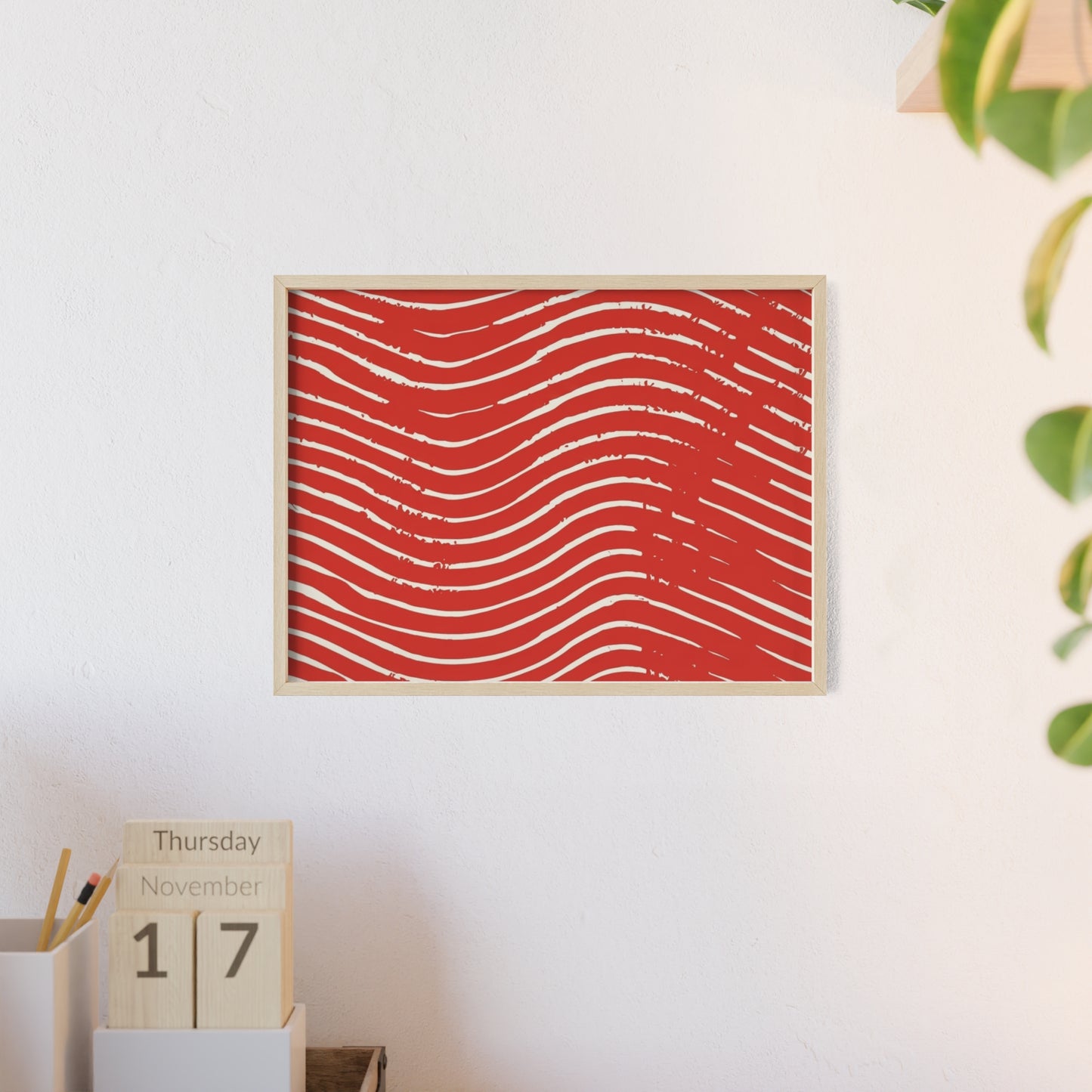 Scarlet Tide Wood Framed Posters