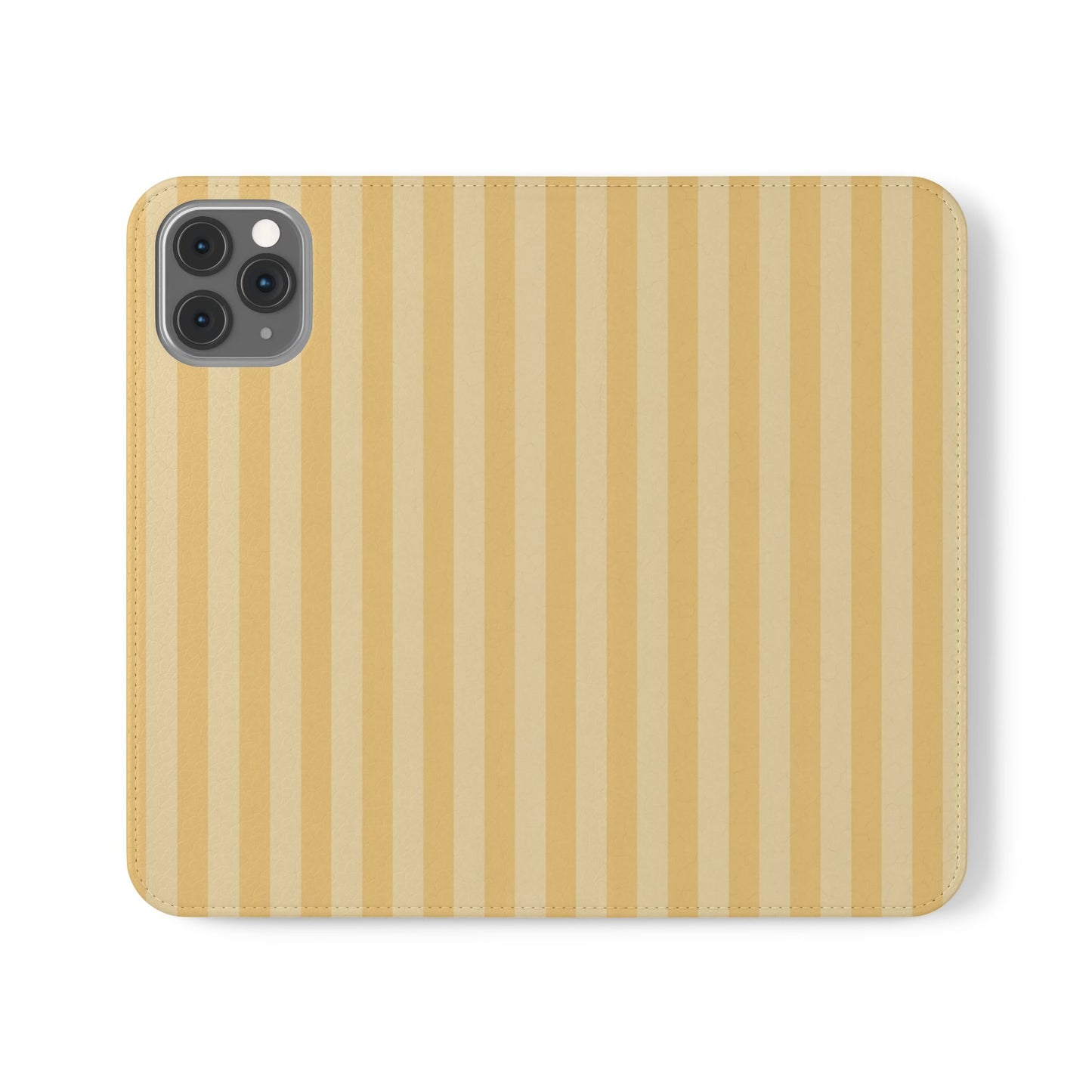 Buttercup Stripe Vegan Leather Flip Case