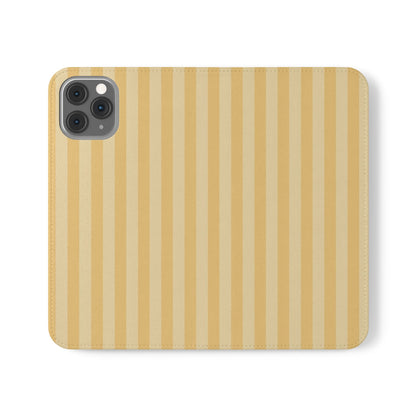 Buttercup Stripe Vegan Leather Flip Case