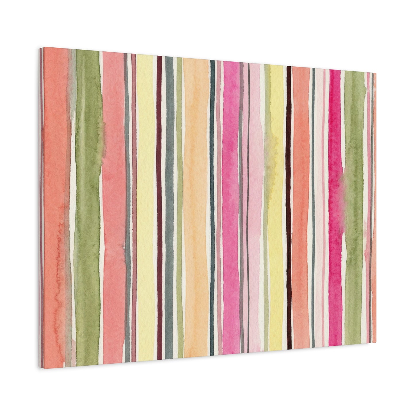 Summer Stripe Stretched Canvas Wall Art