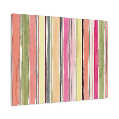 Summer Stripe Stretched Canvas Wall Art