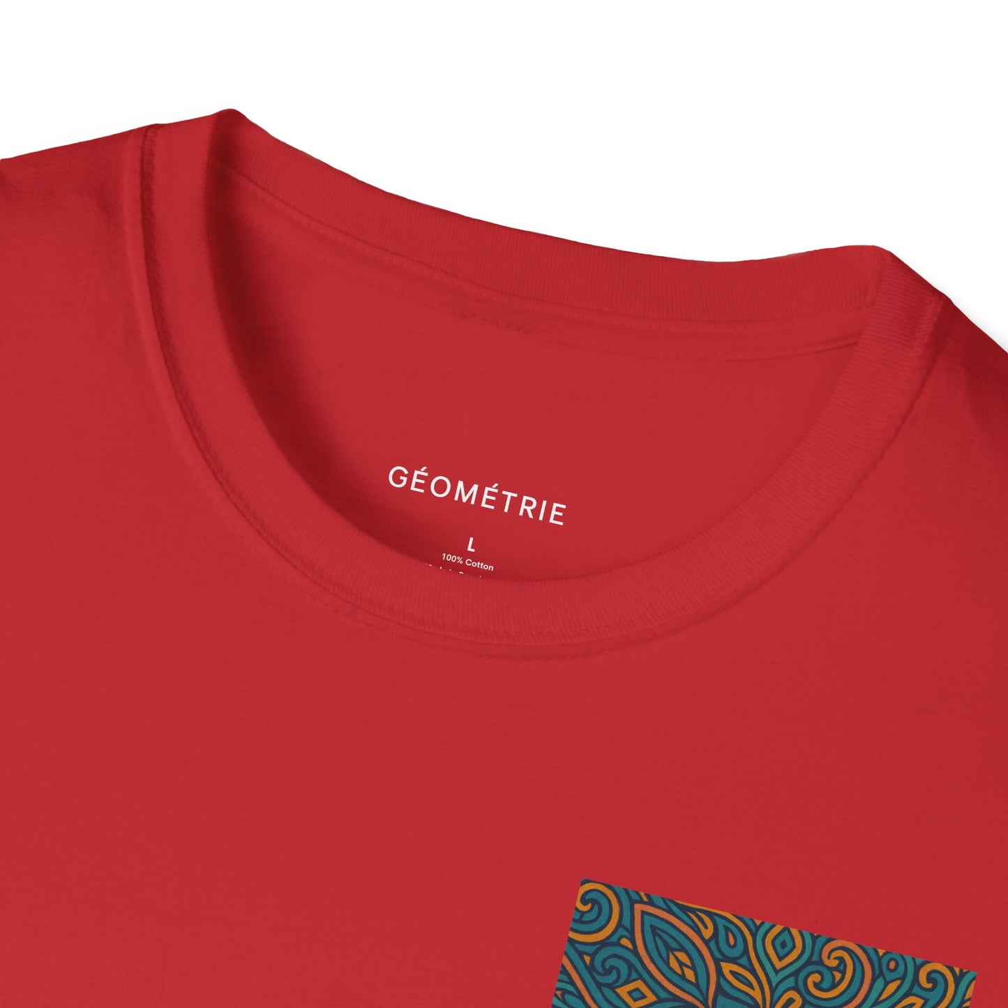 Geo Pattern Unisex Softstyle T-Shirt | Casual Everyday Tee, Graphic Shirt, Gift for Him/Her, Trendy Wear, Artsy Style (Pattern 04)