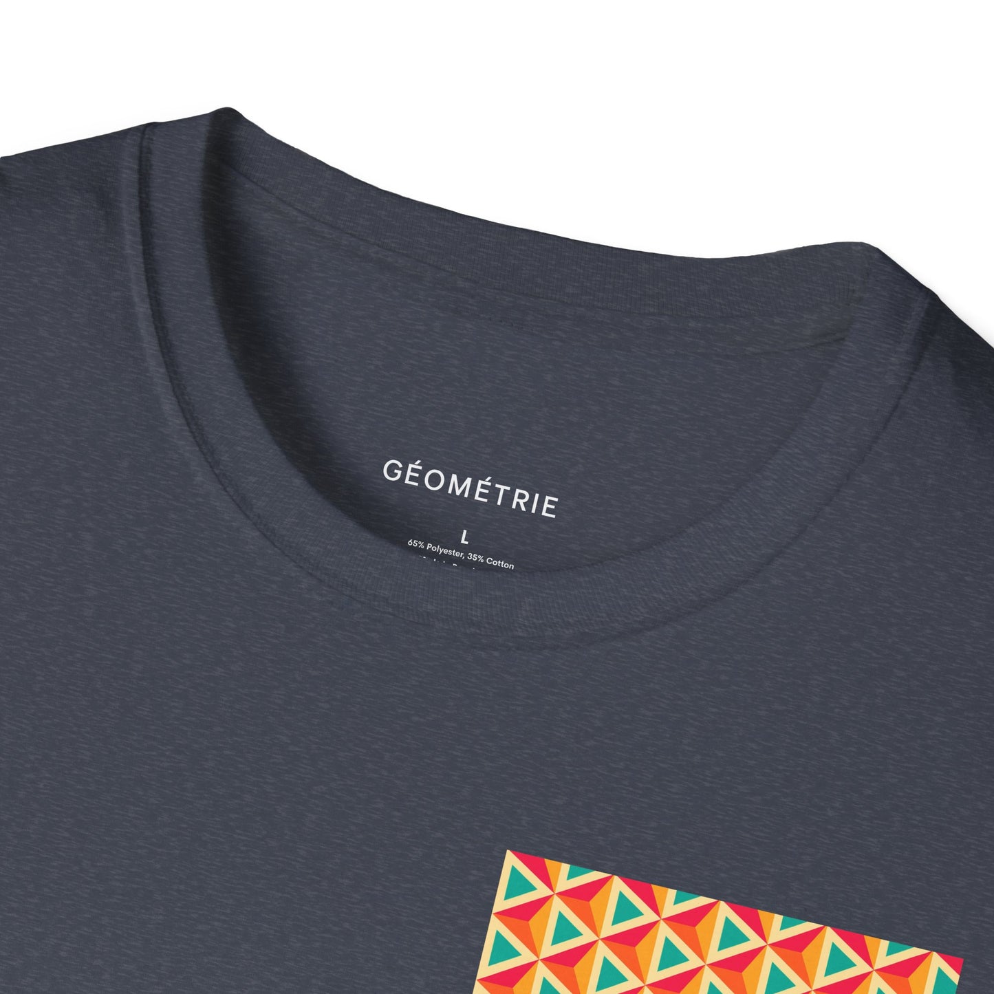 Geometric Pattern Unisex Softstyle T-Shirt, Casual Tee, Gift for Him/Her, Summer Wear, Trendy Streetwear, Cool Graphic Tee