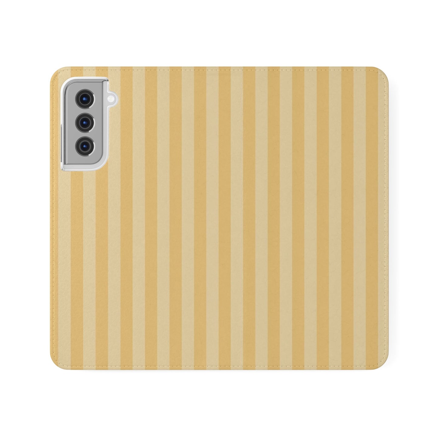 Buttercup Stripe Vegan Leather Flip Case
