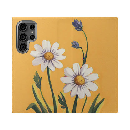 Spring Daisies Vegan Leather Flip Case