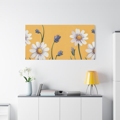 Spring Daisies Stretched Canvas Wall Art