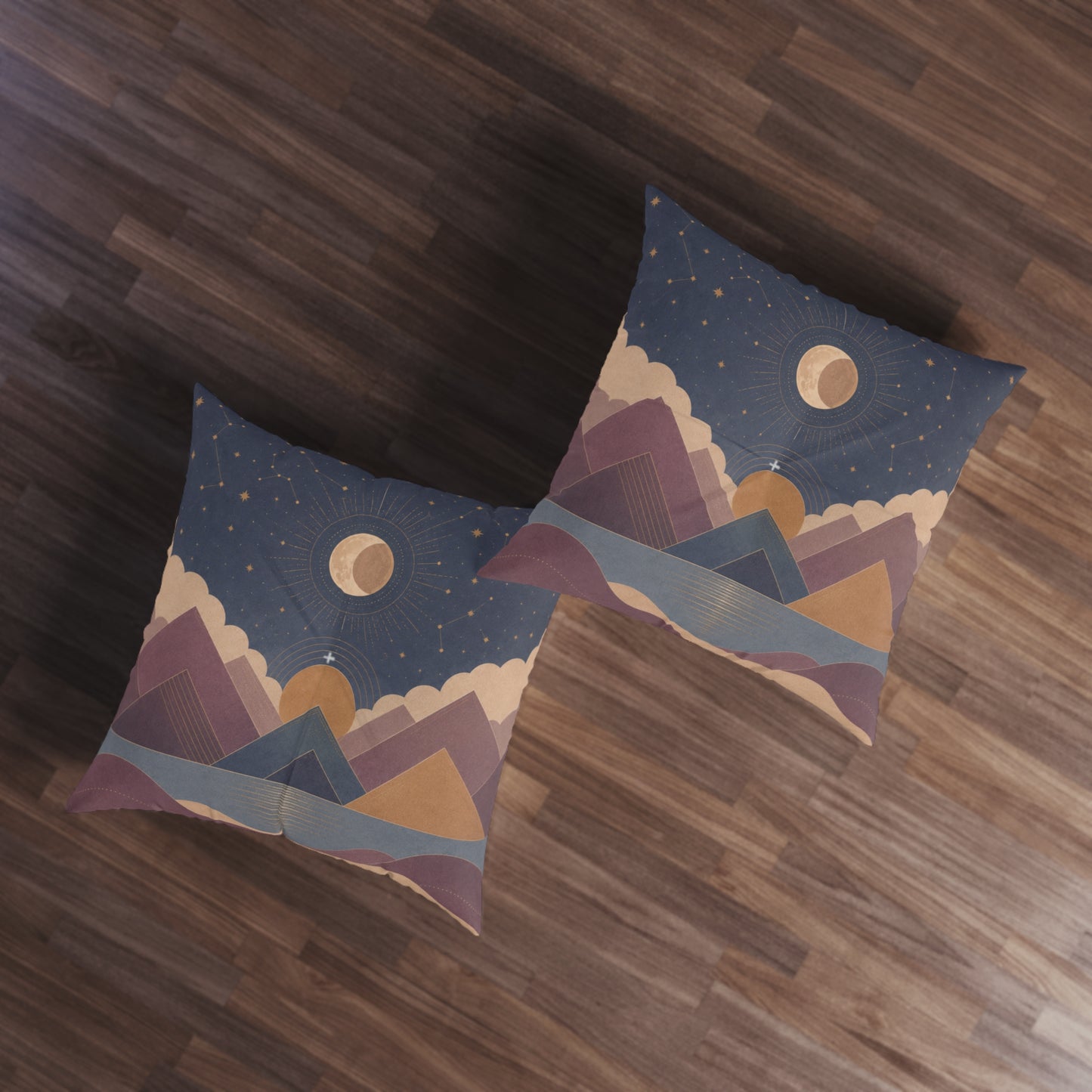 Celestial Vale Square Tufted Floor Pillow