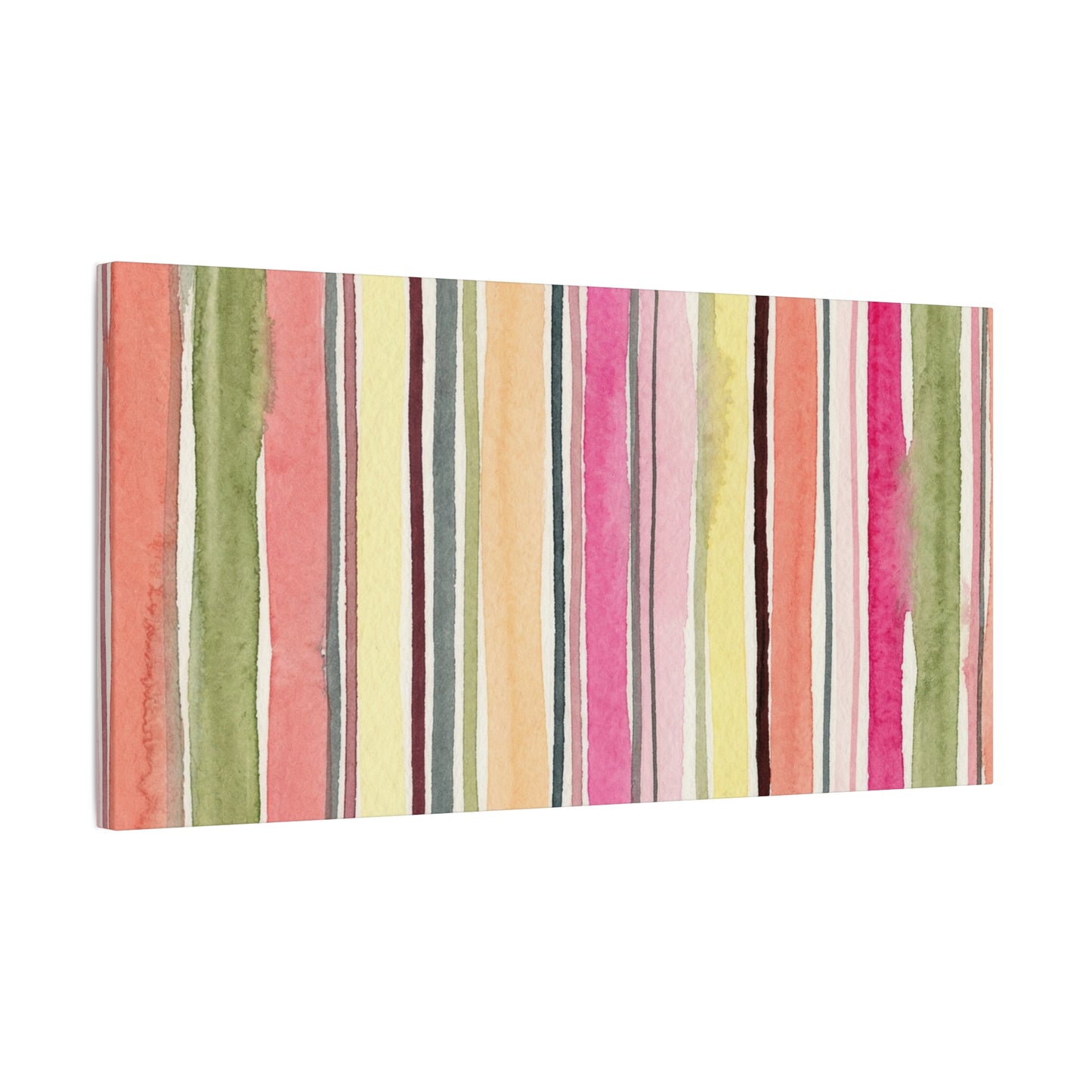 Summer Stripe Stretched Canvas Wall Art