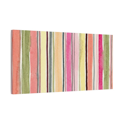 Summer Stripe Stretched Canvas Wall Art
