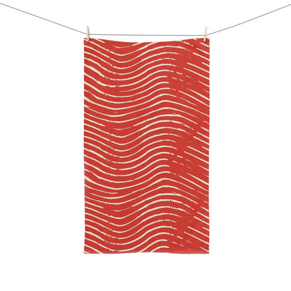 Scarlet Tide Hand Towel
