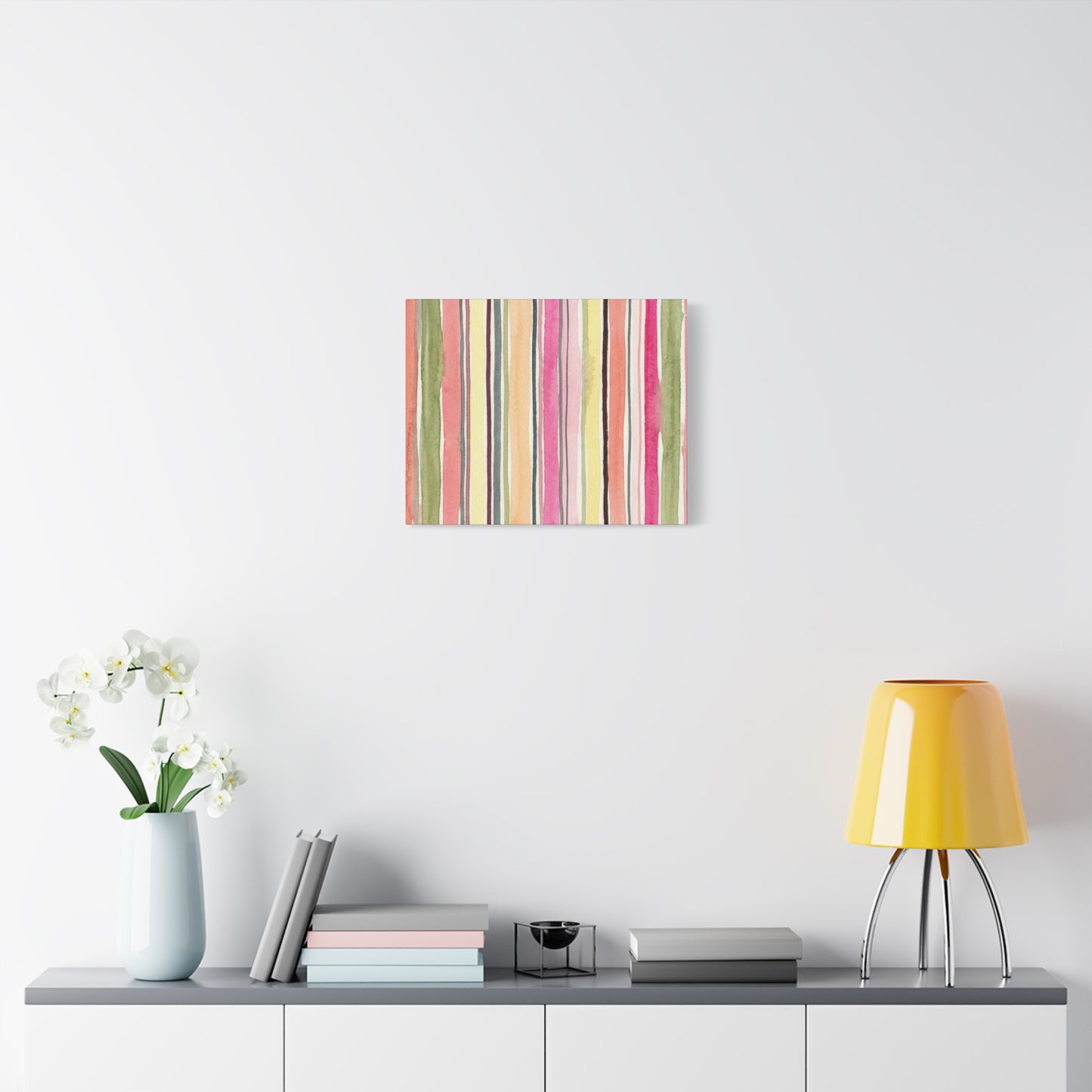 Summer Stripe Stretched Canvas Wall Art