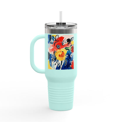 Abstract Flora 40oz Insulated Travel Mug