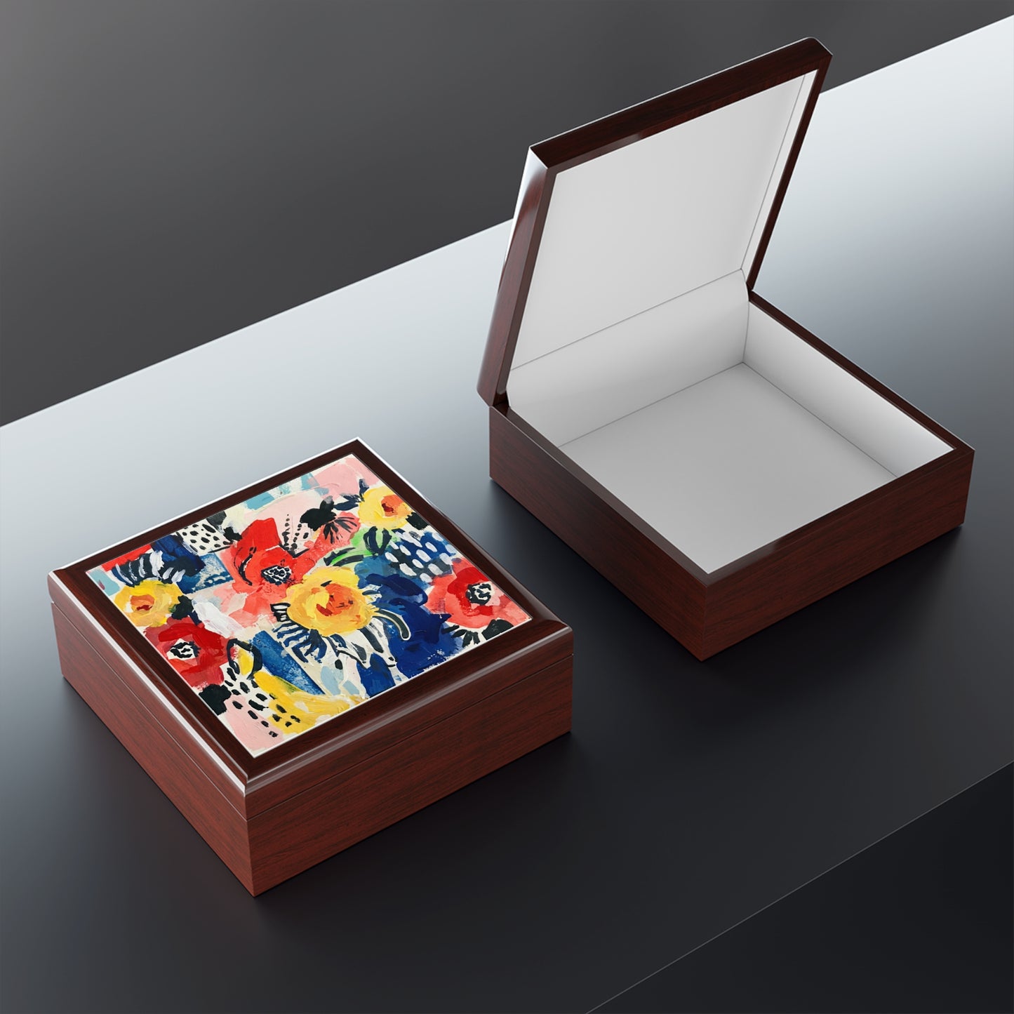 Abstract Flora Jewelry Box