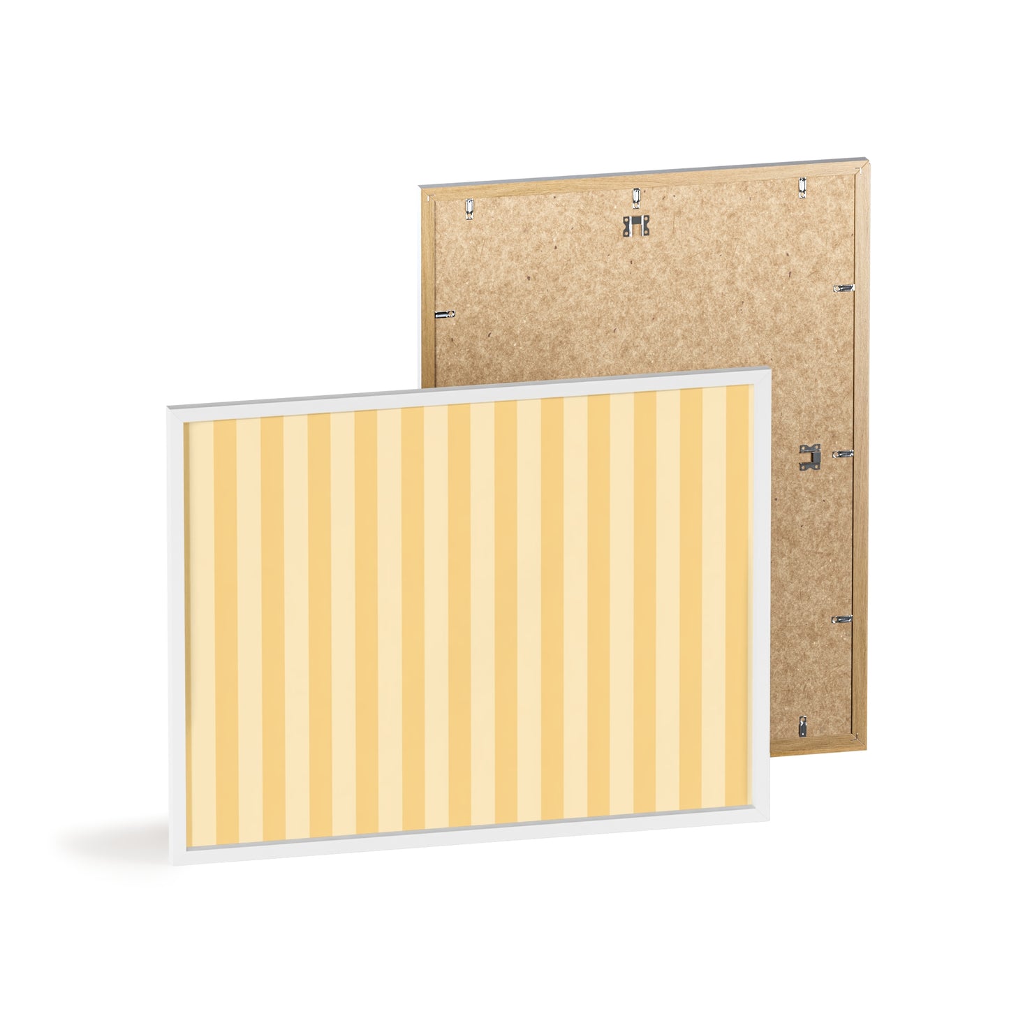 Buttercup Stripe Wood Framed Posters