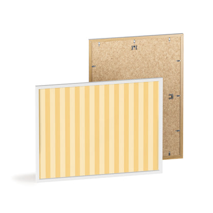 Buttercup Stripe Wood Framed Posters