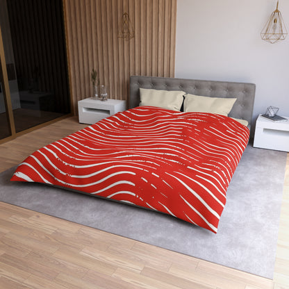 Scarlet Tide Microfiber Duvet Cover